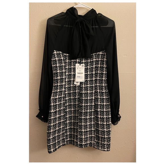 NWT Beautiful tweed dress from Zara size S - Picture 7 of 7
